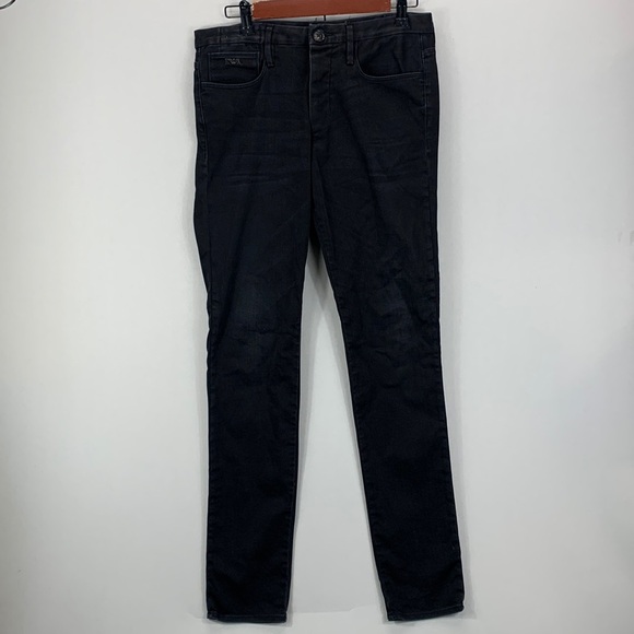 Emporio Armani Black Denim Jeans Men’s‎ Size 30W Embroidered Logo - Picture 1 of 13